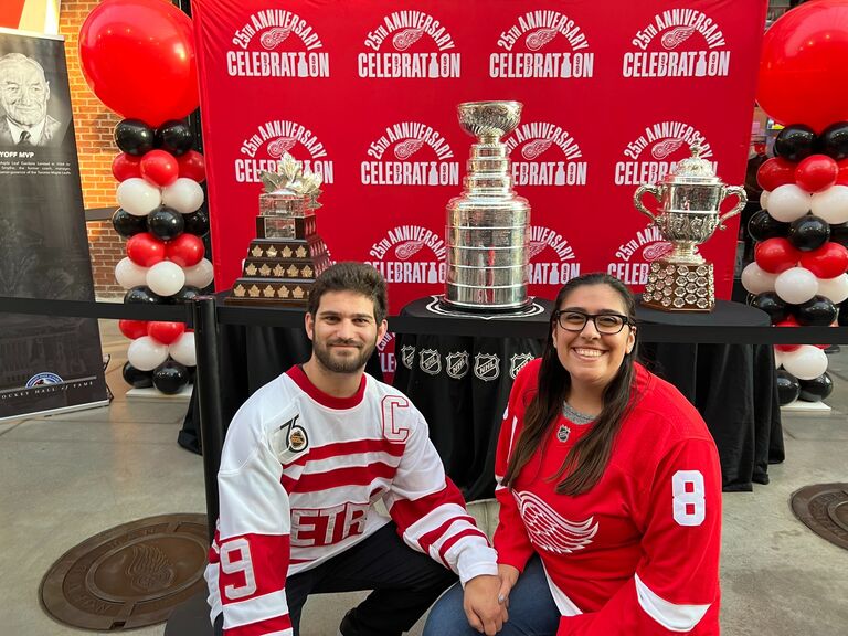 We got to take a picture with our good friend Stanley, we hope he will return back to Detroit soon