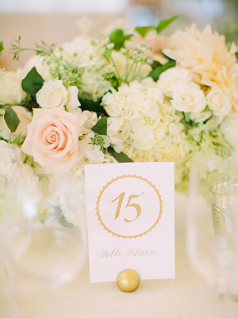 Make sure to list the table numbers and centerpieces on the reception photography shot list