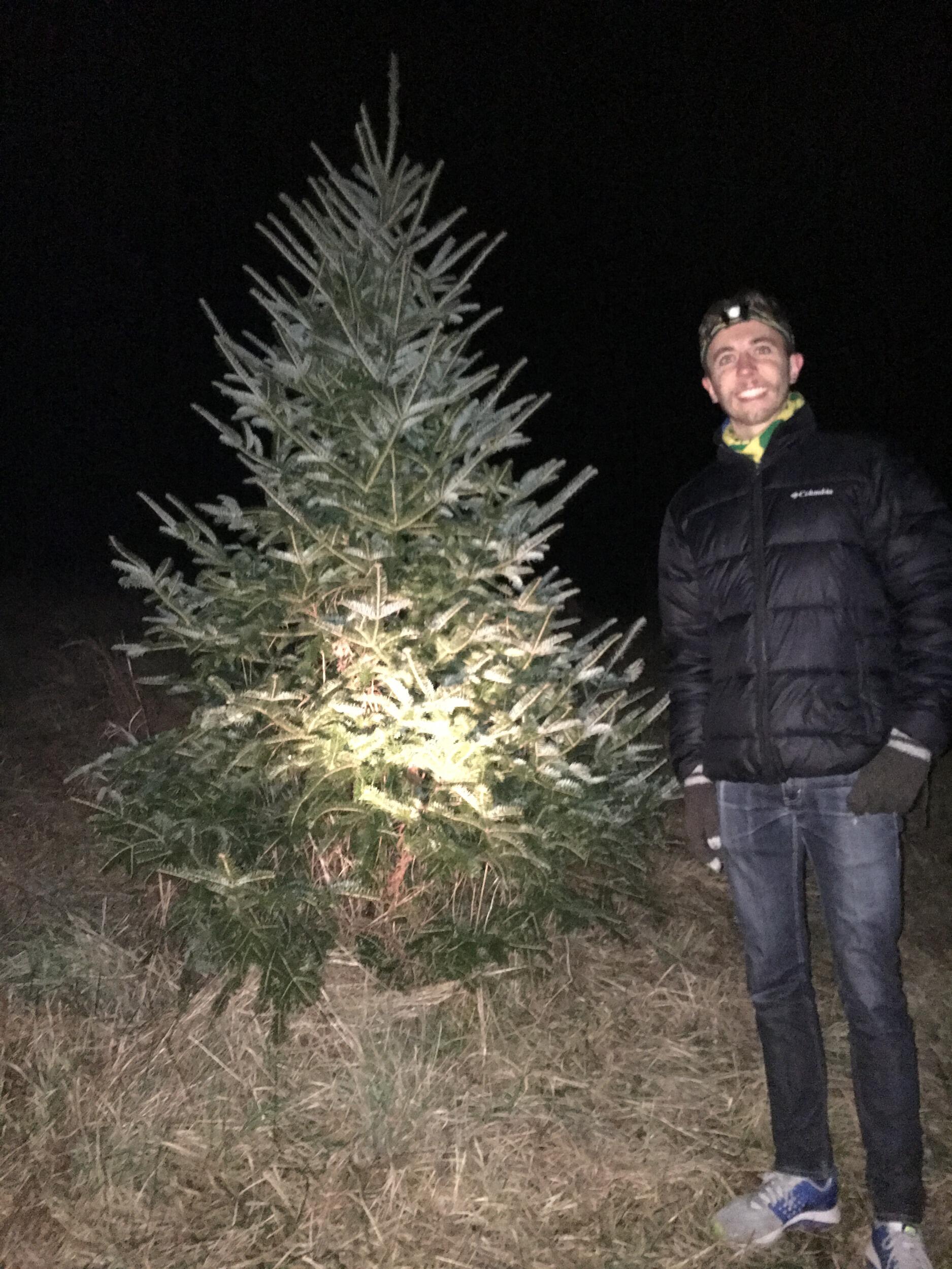 Our first Christmas tree together, courtesy of Granger Farms!