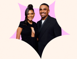 Jalen Hurts with his fiancée Bry Burrows 
