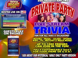 Virtual Live-Stream Trivia Parties - Interactive Game Show Host - East Stroudsburg, PA - Hero Gallery 1
