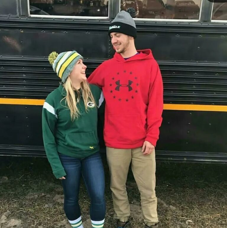 First official date was at Lambeau Field! Poor Vikings fan Ben "suffered" through the game (poor guy)