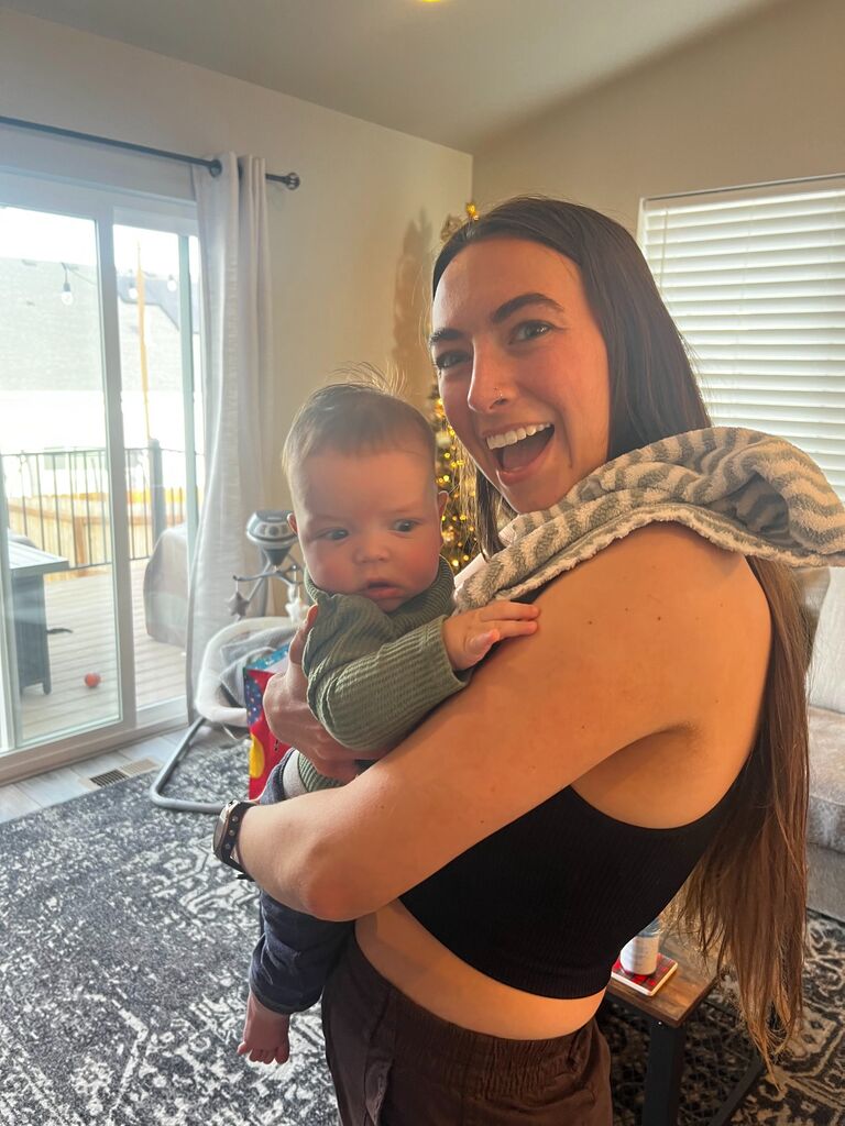 Meghan with her nephew Henry! (Pat's sister and brother-in-law Maria and Austin's baby)
