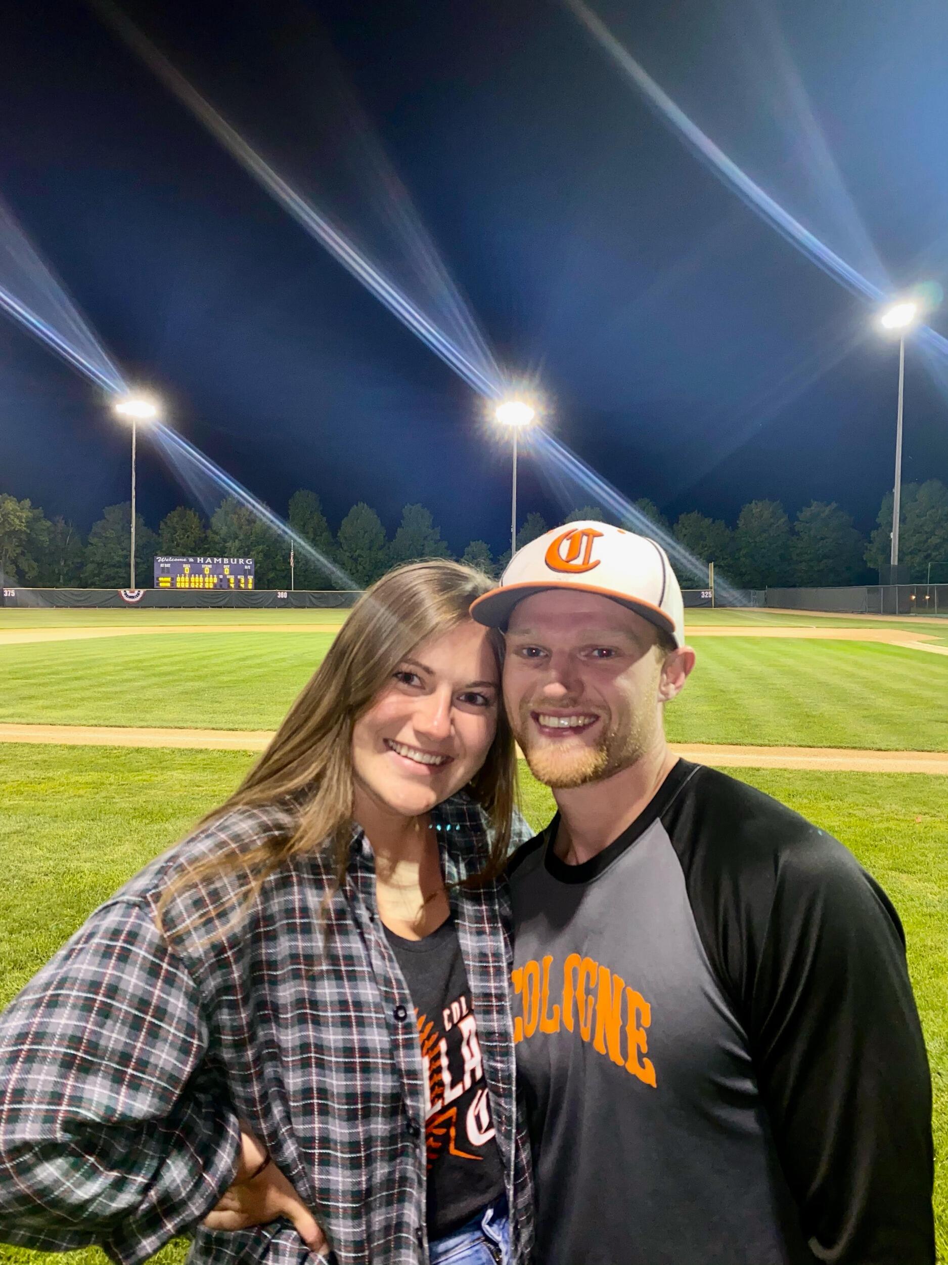 Bina enjoyed (and still enjoys) cheering for Tanner's town ball team in the summer. 