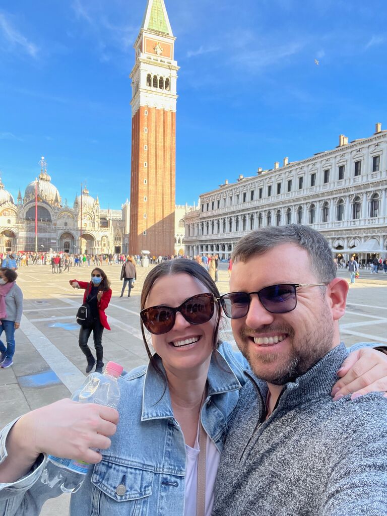 Exploring Saint Marks Square together.