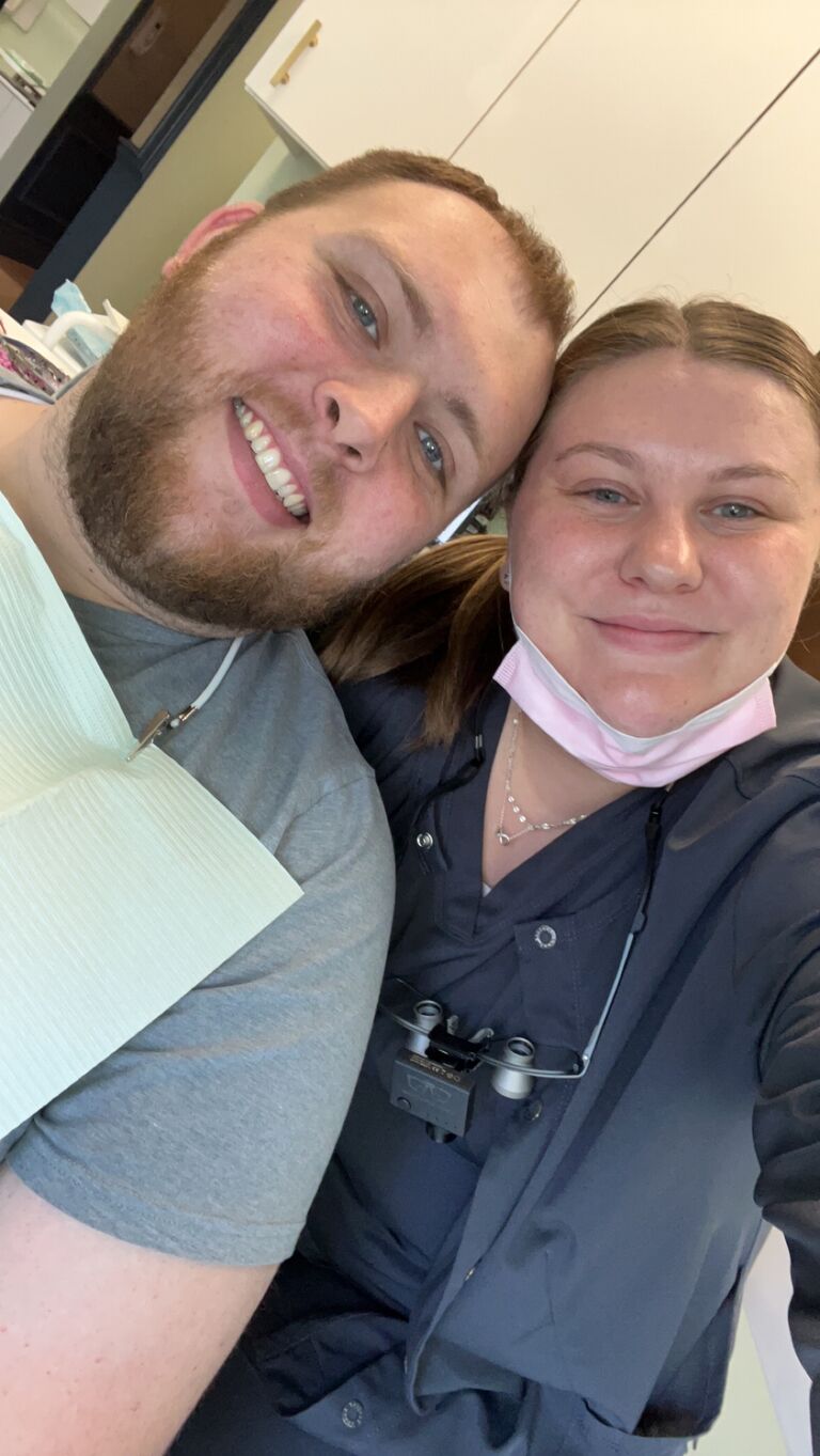 I had the honor of becoming Ed's dental hygienist. He LOVES getting his teeth cleaned :)