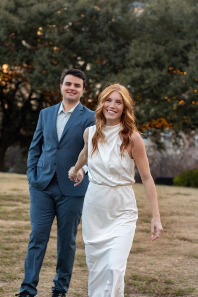 To us now, couldn't be happier for our special day!