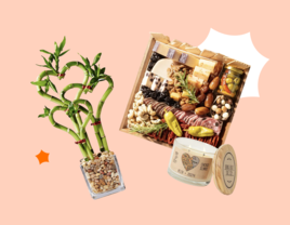 Collage of gift ideas for friends anniversary