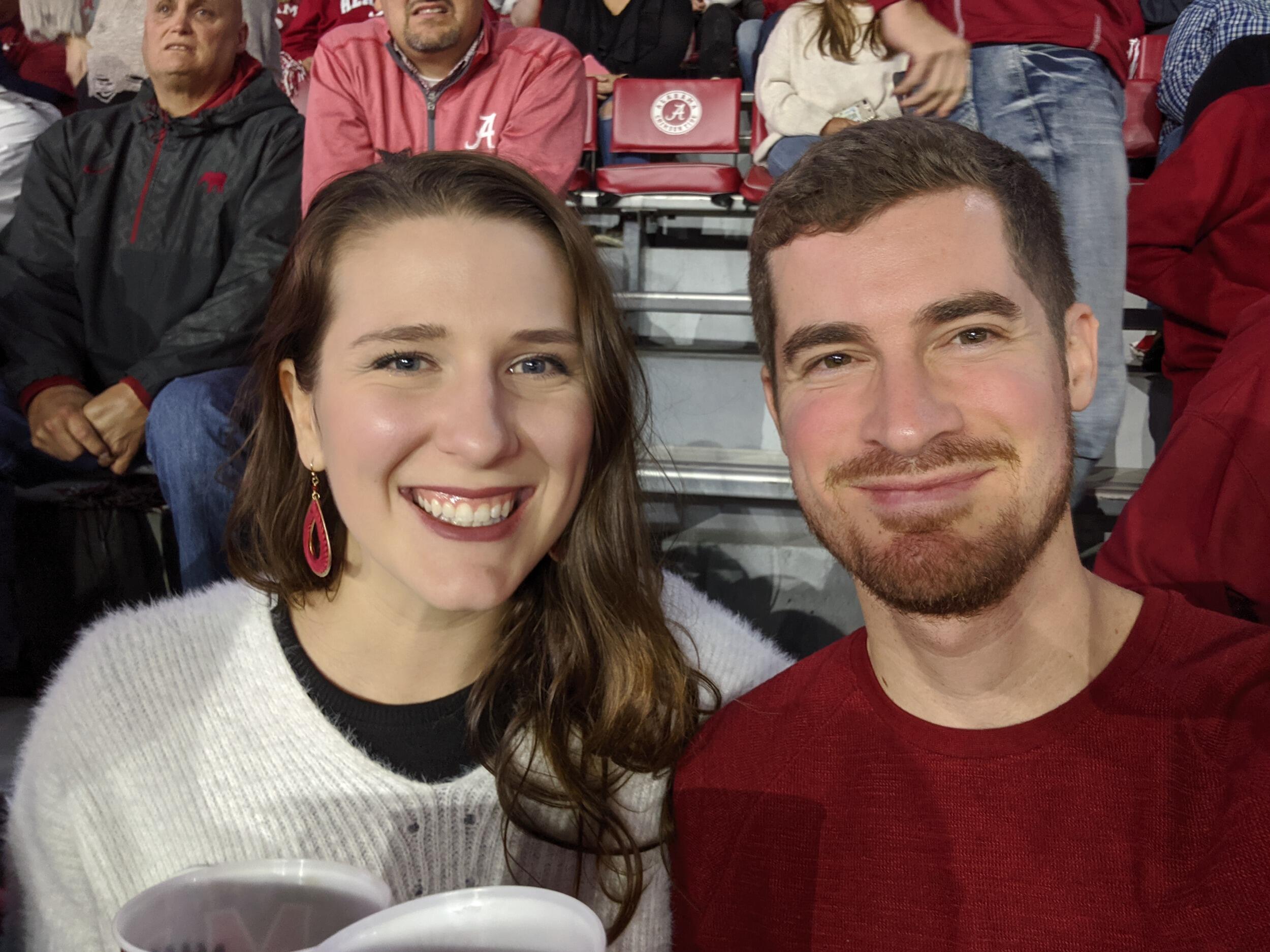 Baileigh took Eric to his first Alabama football game, the first step in becoming part of the family!