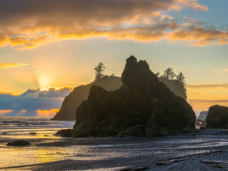 Views of Ruby Beach in Olympic National Park, Washington