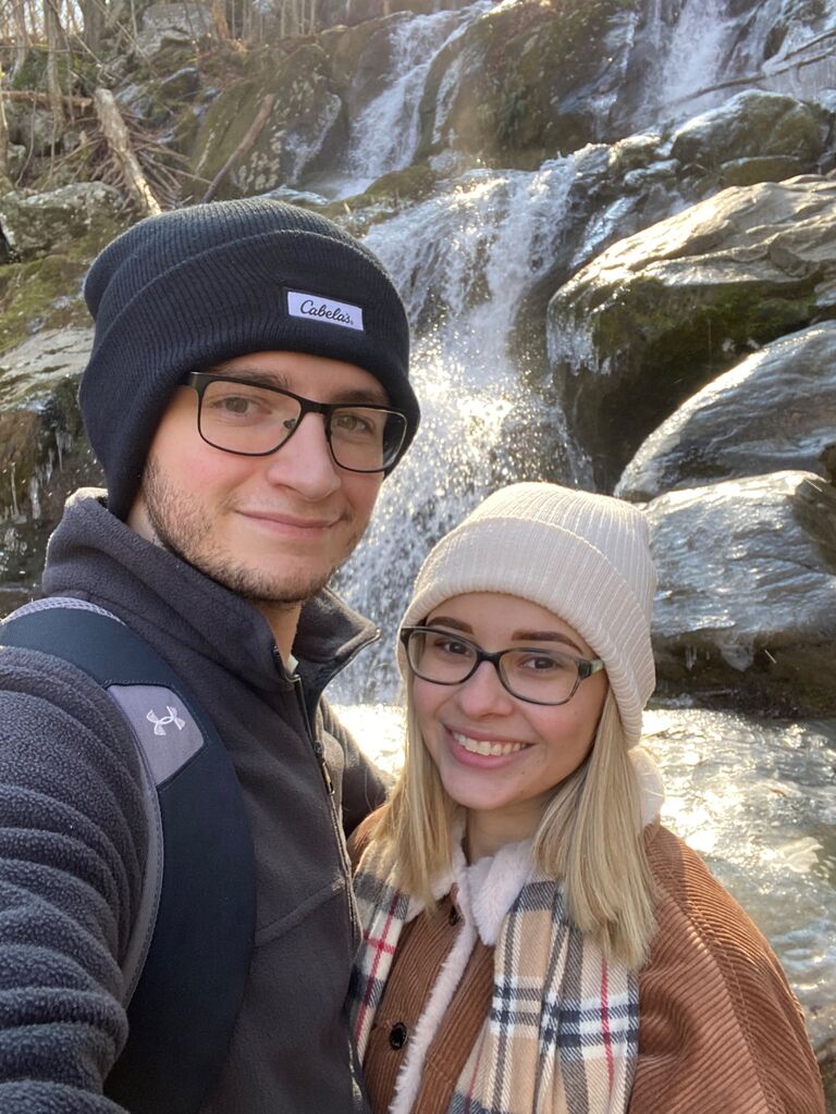 To celebrate our 3 year anniversary, we took a trip to Shenandoah National Park! Pictured here is our hike to Dark Hollow Falls and we also hiked to Hawksbill Summit! The weather was freezing cold, but that didn't stop us from having the best time & seeing the most beautiful views. 