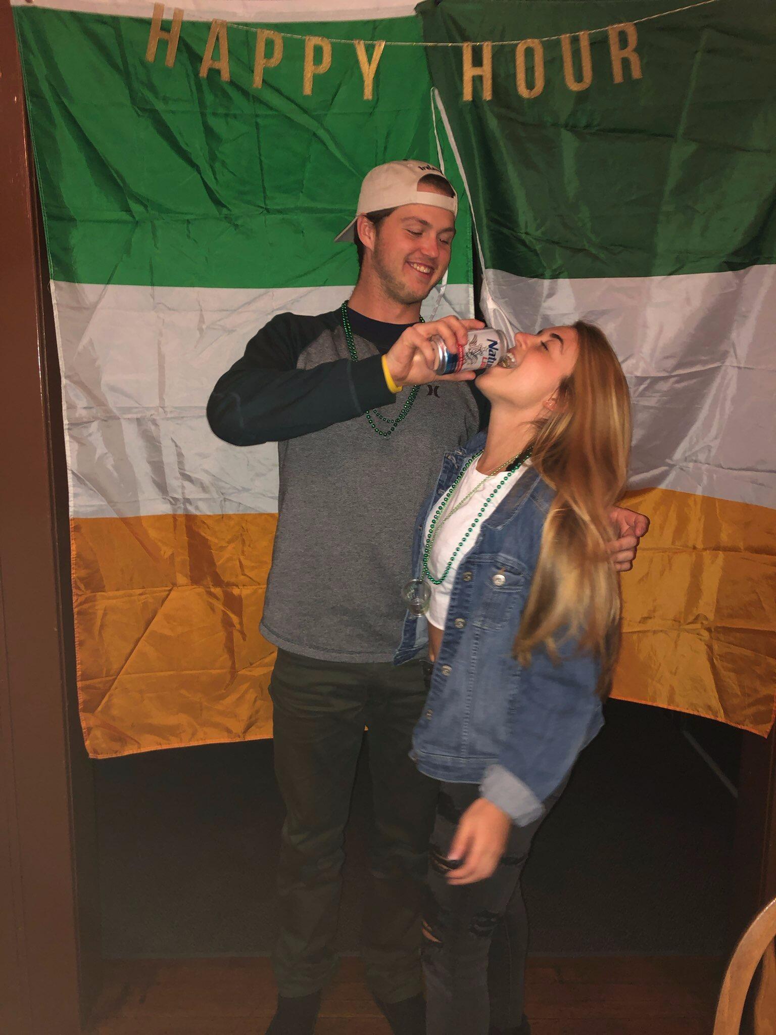 Shortly there after with only a couple weeks left of senior year,  we started dating (and Mikey was introduced to his first Dalgauer St. Patrick's day).