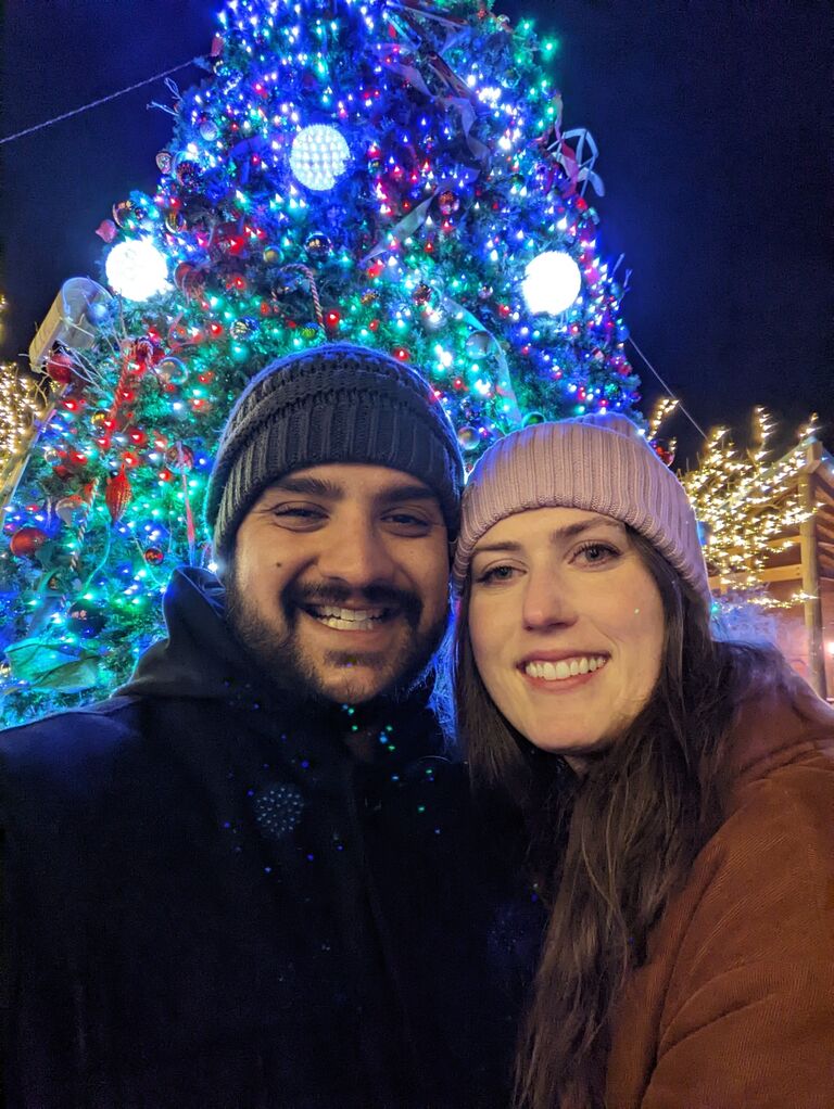 Luminaria at Thanksgiving Point. Raminder  met Jade's whole family!