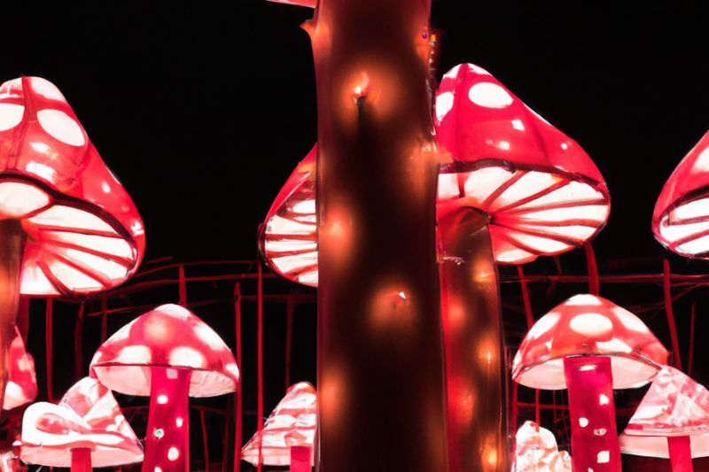 Alice in Wonderland themed party idea - mushroom lanterns
