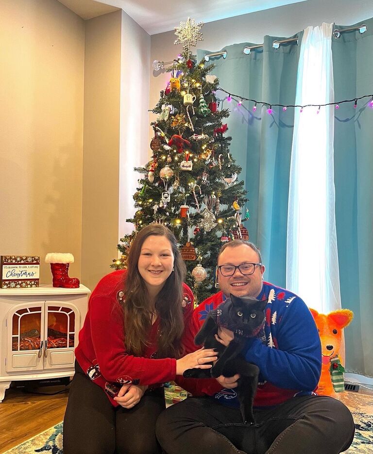 Family Christmas photos! Minnie was not very pleased