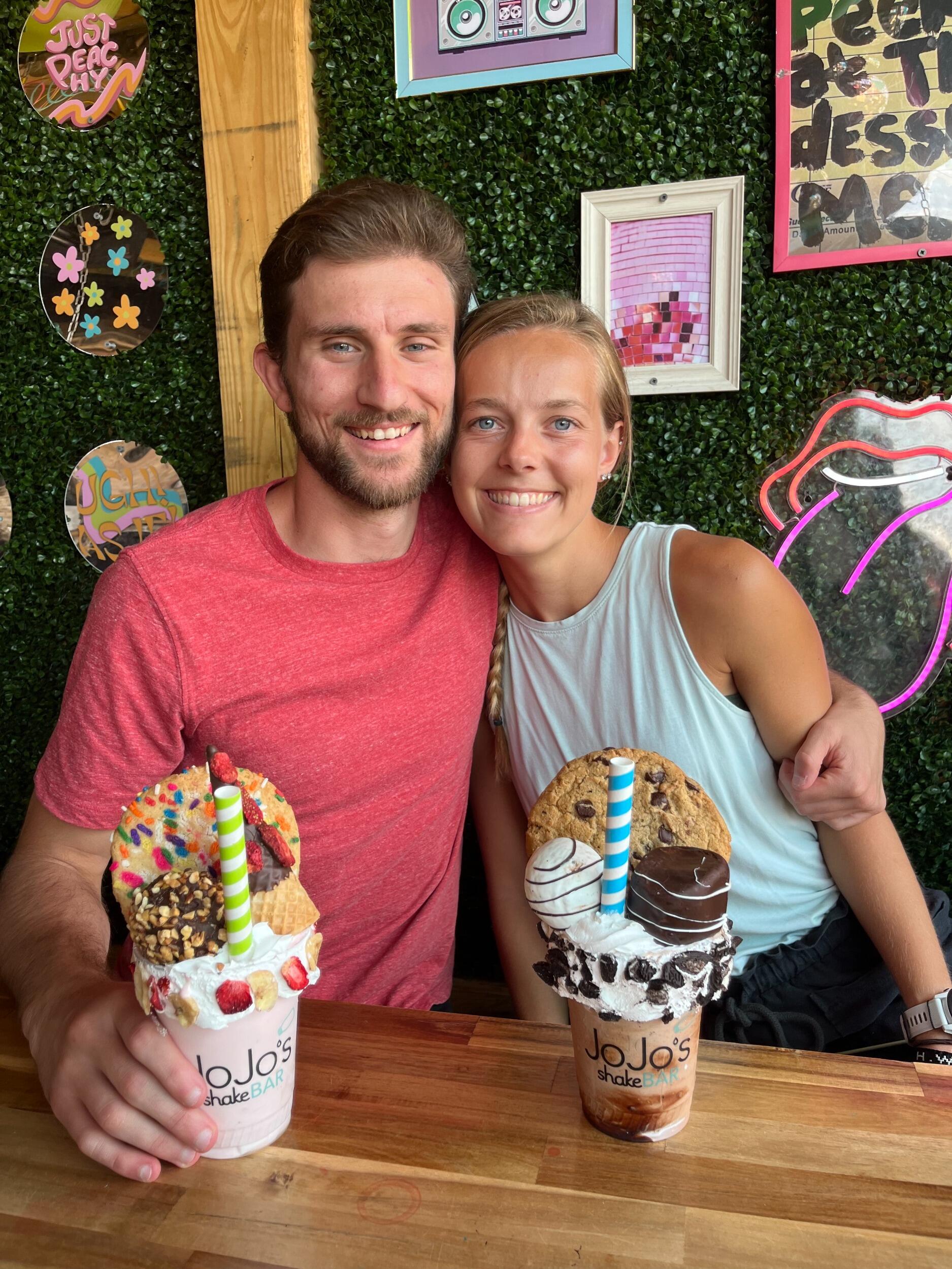 Enjoying one of many ice cream dates together!