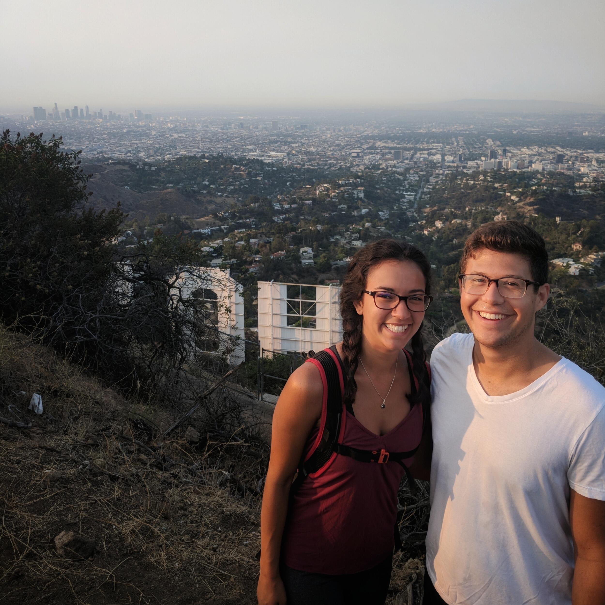 A hike to the Hollywood sign in LA was a must while visiting Eddie's sister Rita