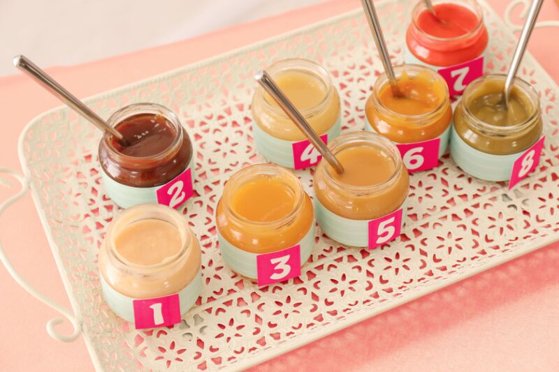 Gender reveal party ideas - guess the baby food