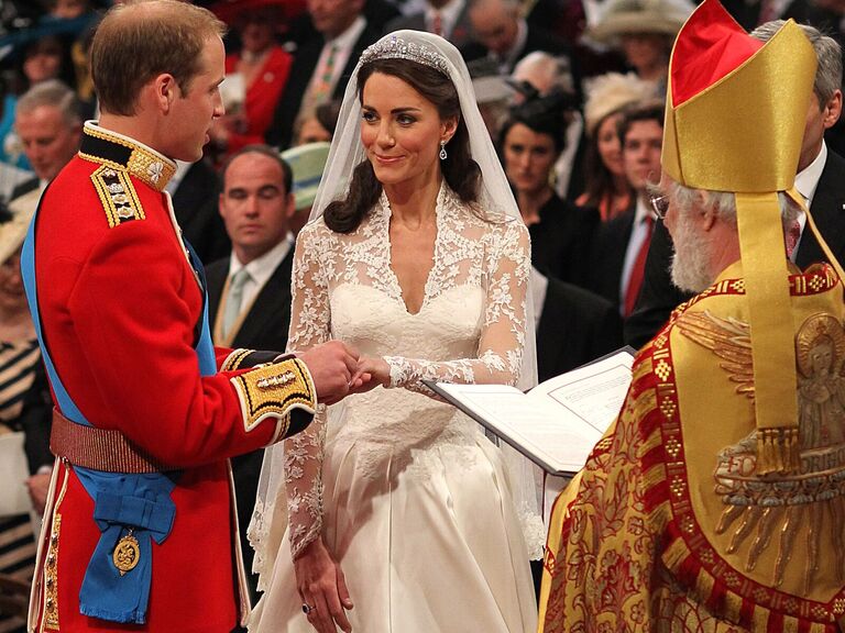 William and Kate during their wedding ceremony. 