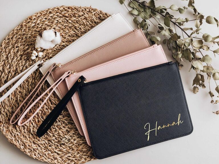 Custom name clutch maid of honor gift