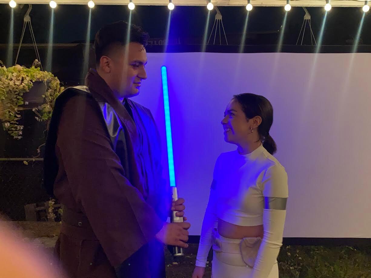 We were finally able to go out for Halloween so we had to dress up as our favorite couple: Anakin and Padme. 