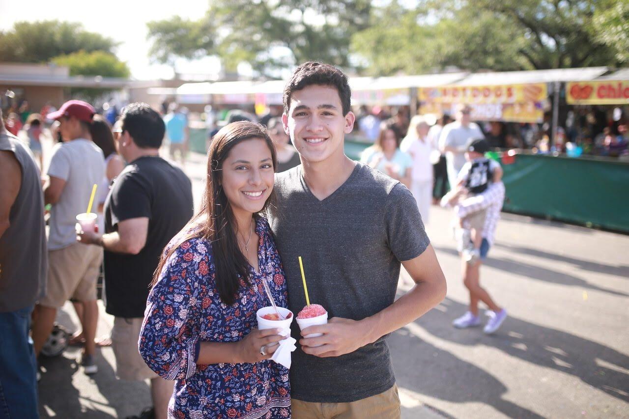 Miguels late father Jesus said "look at the camera" and snapped this picture of us at a fall festival.