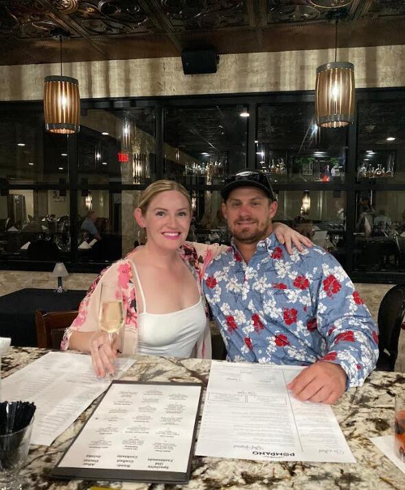 This picture was taken at the Pompano in Port Arthur, TX - one of Luke and Kelly's first dates!