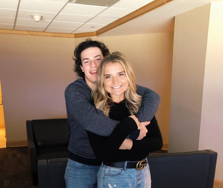 We met in 2019 at Weatherford College where we both played softball and baseball. We technically met at a party but also were lab partners in geology (lol). After the night we officially met there hasn't been a day we have not talked since. Caleb asked me out by placing a sticky note on my bag that I left on the party that said "I think you're cute! Wanna go on a date?" I still have that sticky note today! 