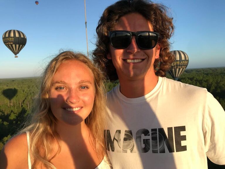 Hot air balloon ride! Lucky to have found someone who loves to adventure with me.