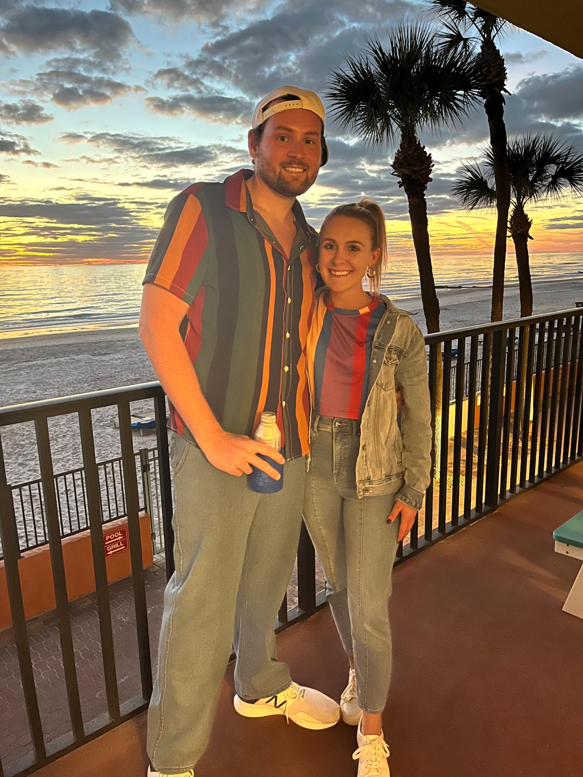 Amy's first Maderia Beach trip with Bowen's family and friends. On New Year's Eve, everyone dressed up as the decade that they were born in.