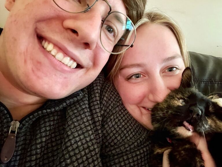A first of many silly family photos with Tabitha.