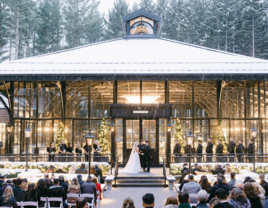 Shepherd's Hollow Golf Club winter wedding venue in Clarkston, Michigan