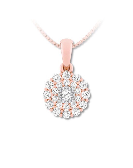 Diamond Flower Locket Necklace 1/4 ct tw Round-cut Sterling Silver 18