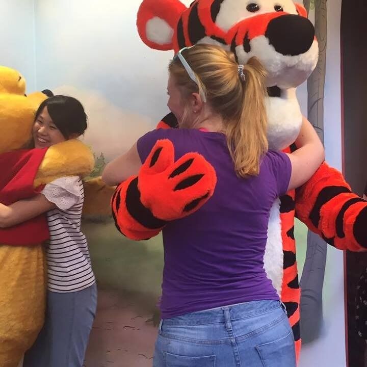 Mel begins working at Disney as Rapunzel, Tigger, Eeyore, Ariel, and The Ugly Step Sisters.