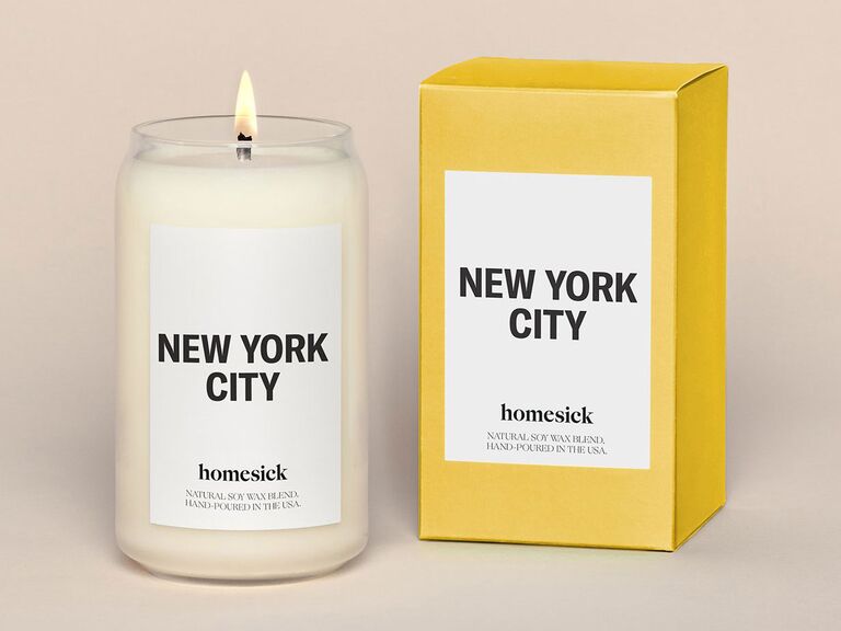 New York City candle gift for fiancé