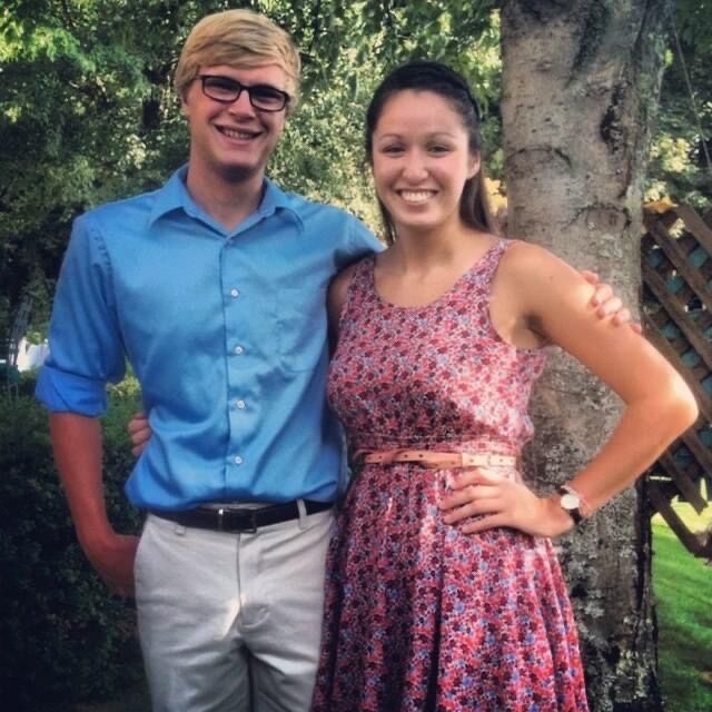 Ah, young love! Attending a Vigeland Family Wedding together, Erik as a University of Oregon sophomore and Rie as a Warner Pacific College freshman. 