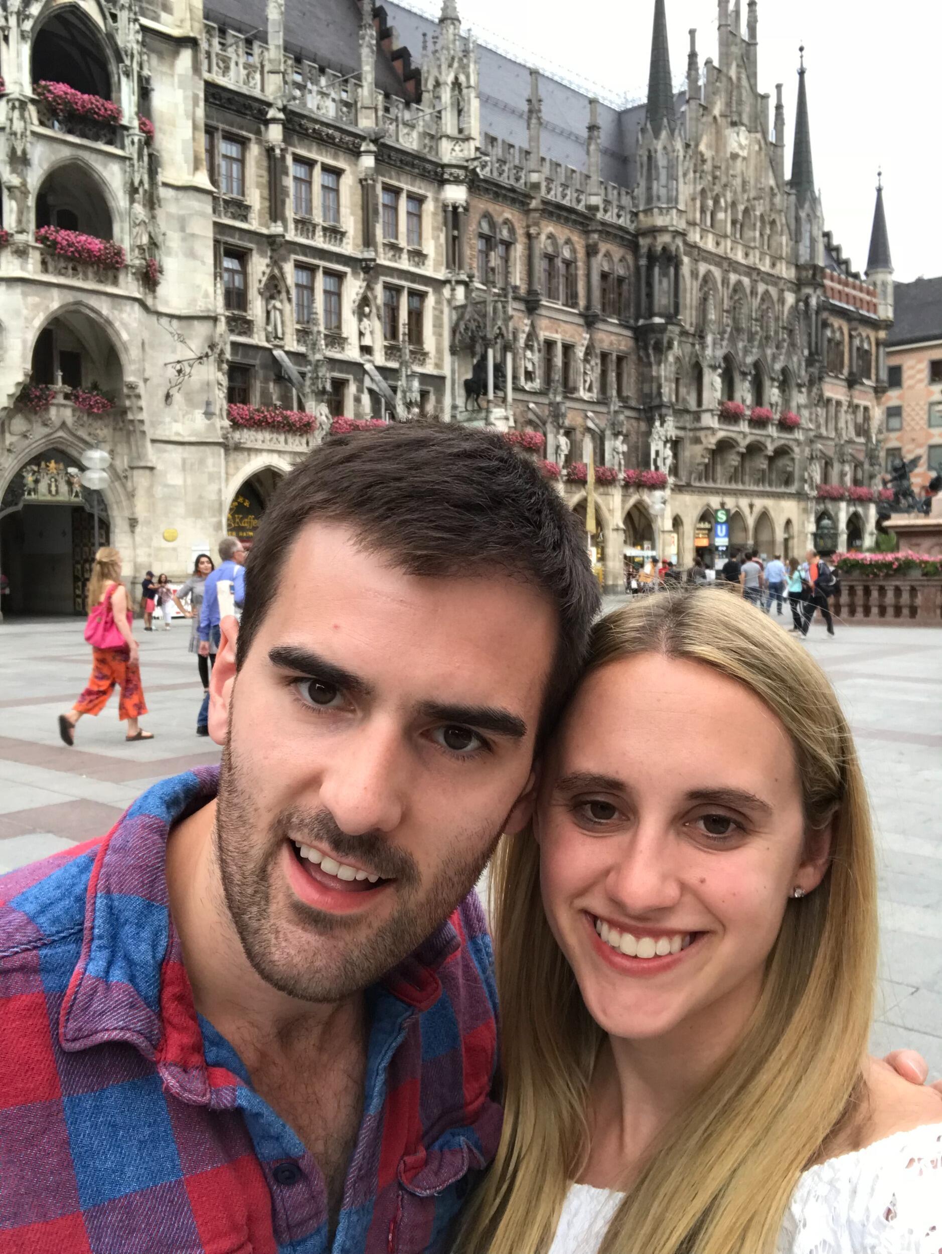 Tom showed Alex where his family grew up in Munich, and Alex finally tried Schnitzel