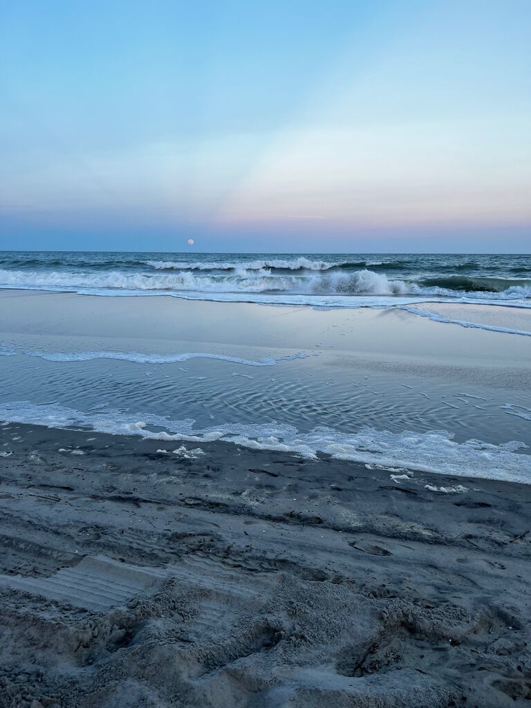 This was what the sky looked like when Michael and Elianna first met at Myrtle Beach 🌕