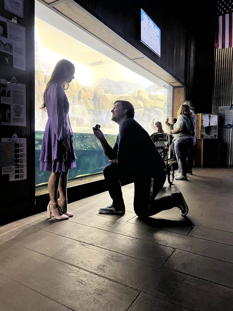 She said yes; before he finished asking!