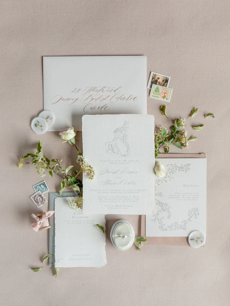 Elegant and Classic Wedding Invite Envelope Calligraphy