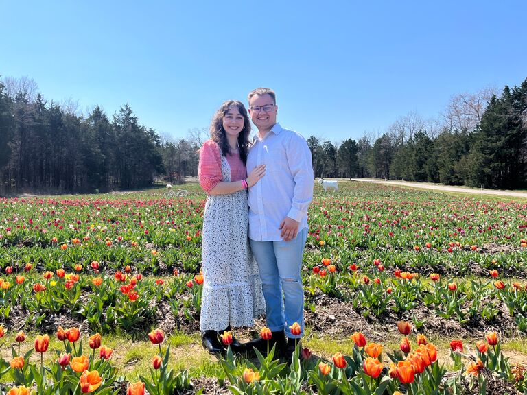 A date in the tulip fields of Lucky Ladd Farms in Eagleville, TN.