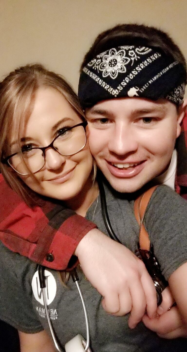 Me getting off work and Tayler being there to give me all the support. 