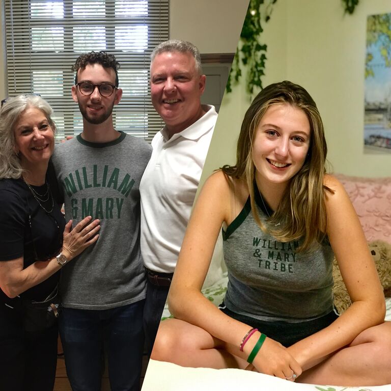 William & Mary move-in day! We actually first met at the William & Mary accepted student meet-up in March 2018, in Darien, CT (Thanks Drew and Bari for starting up the conversation)! After chatting a little over the summer, we were randomly assigned to the same freshman dorm, Hunt Hall, where Isabel lived one floor above Michael.