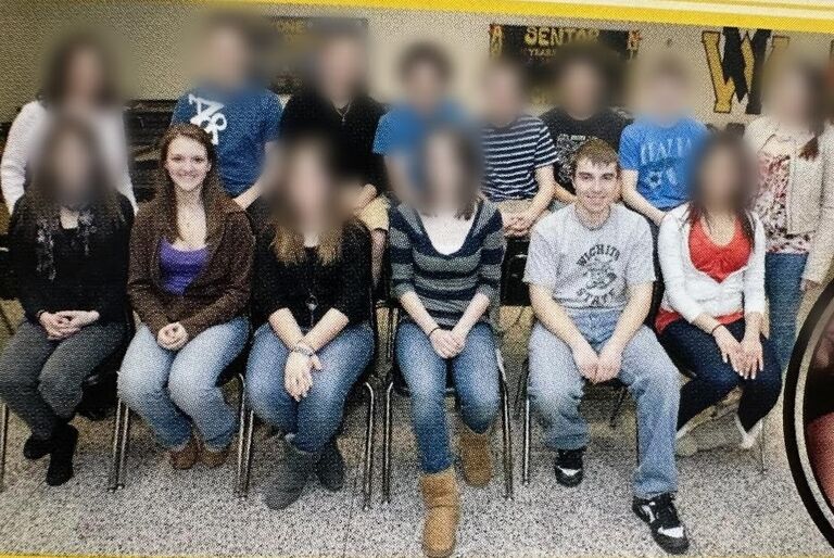 We grew up in the same town and attended high school together but didn't know each other. Our paths unknowingly crossed in Italian Honor Society and we're even pictured in the yearbook together!