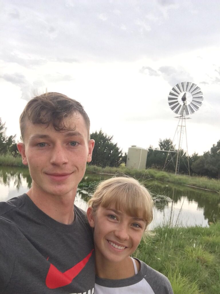 Taking a walk around Nelson farm before Lance left for West Texas A&M University and Danika left for the University of New Mexico to start their junior year of college.