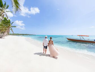 couple on the beach in Punta Cana, Dominican Republic