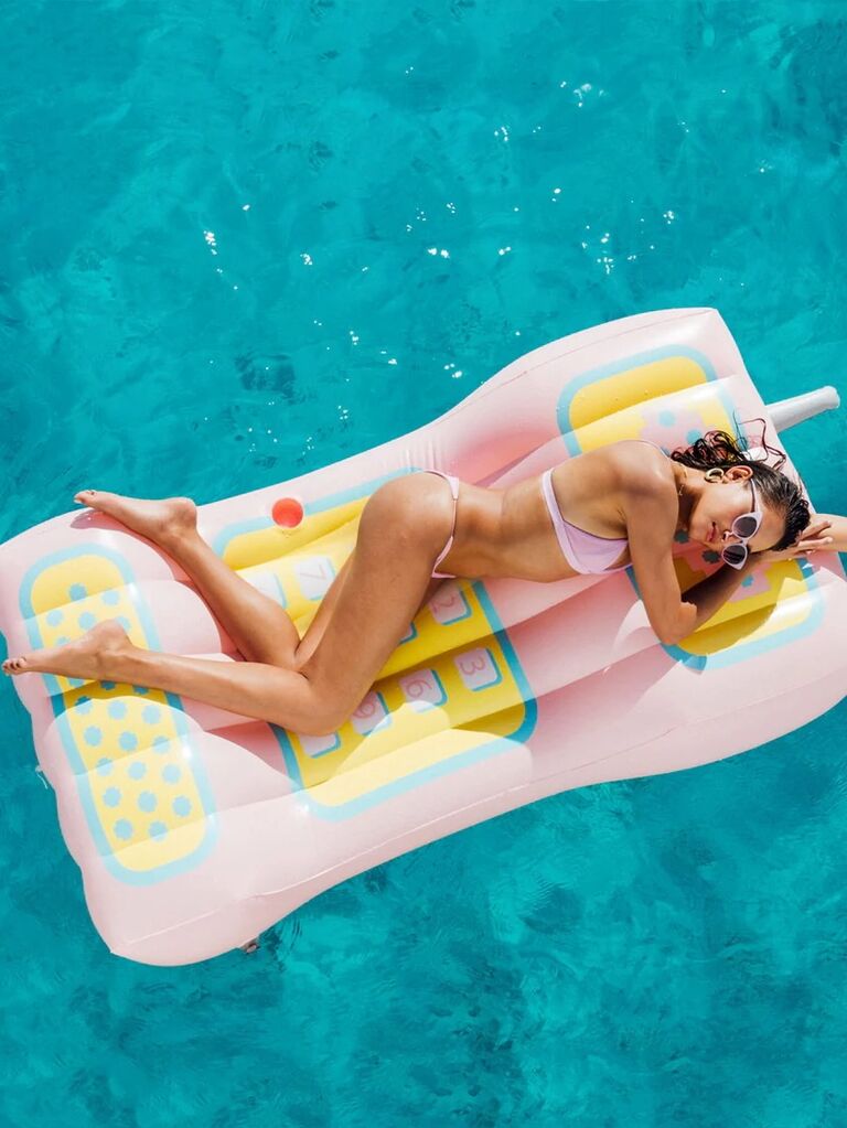 Retro phone-shaped pool float by Funboy. 