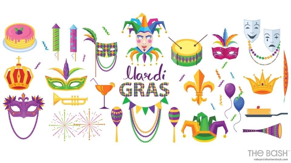 Mardi Gras Zoom Background