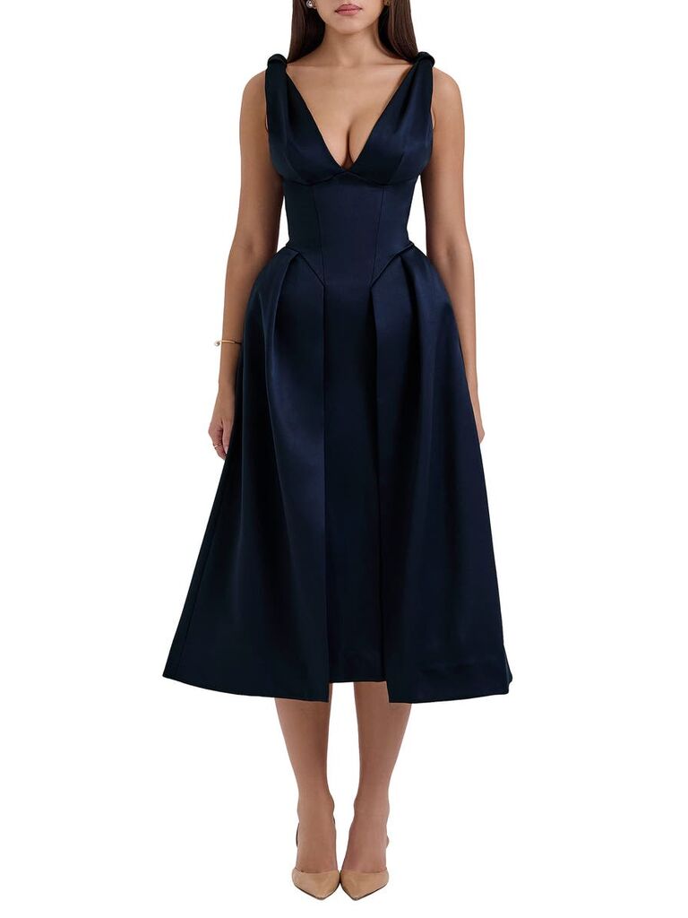 sachin and babi light blue dress Amedeo Plunge Halter Neck Maxi Dress main image 0