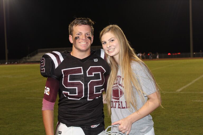 Cheering Lyt on during his senior year football season! 